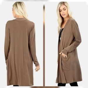 ZENANA PREMIUM OUTFITTERS Slouch Pocket Long Cardigan
